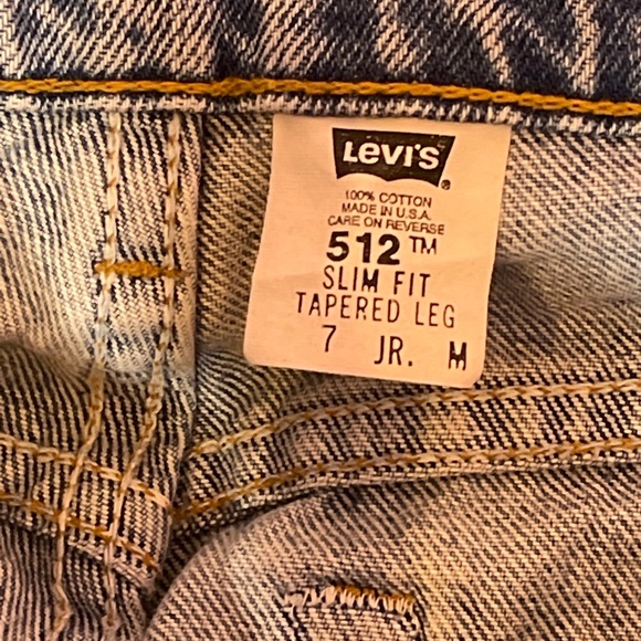 Vintage Levi's 512 Slim Tapered Mom Jeans 7 Jrs 97 - Picture 12 of 12
